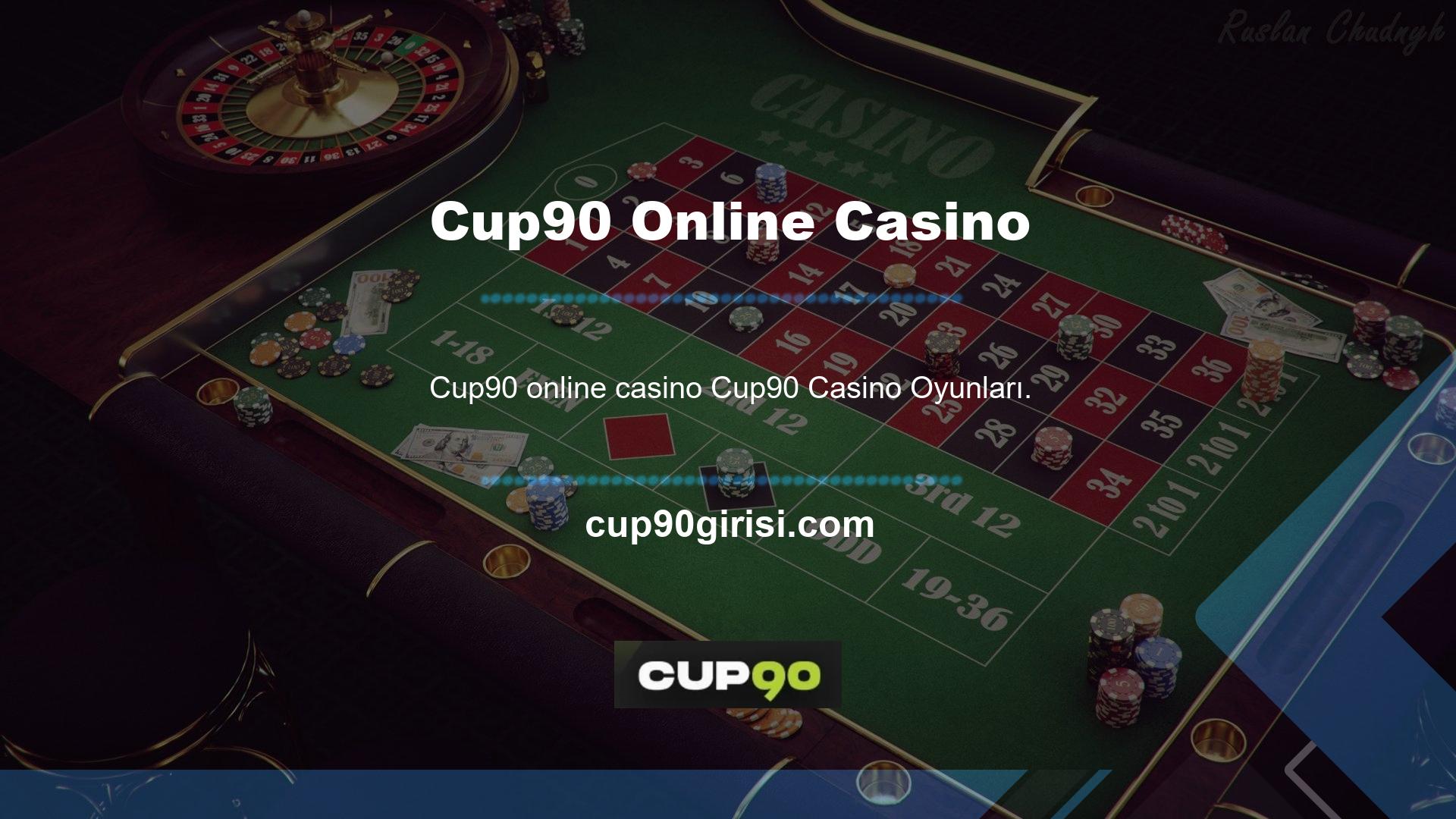 İnternette casino oyunları oynamayı seven insanlar için son derece makul olan Cup90 bahis sitesi, son derece çeşitlerle son derece fazla casino oyunlarıyla dikkat çekiyor